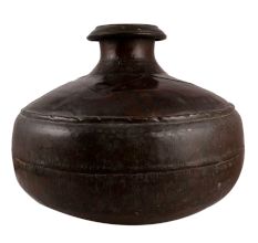 Brass Water PotÂ From Nepal With A Big Belly And Protruding Lip