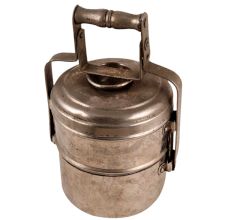 Old Brass Tiffin Box With Two Containers