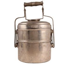 Old Brass Tiffin Box With Two Containers