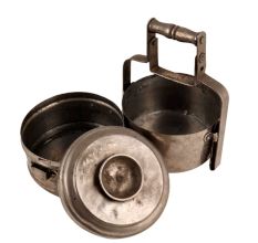 Old Brass Tiffin Box With Two Containers