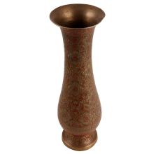 Hand Engraved Brass Flower Vase