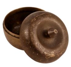Apple Shaped Brass Box In Antique Finish
