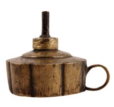 Kerosene Whale Oil Lamp In Antique Gold Tone