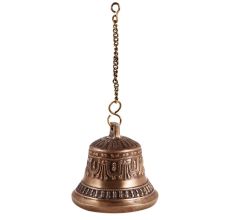 Brass  Hanging Tibetan Buddha Bell