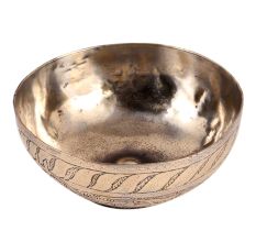 Golden Brass Engraved Brass Bowl