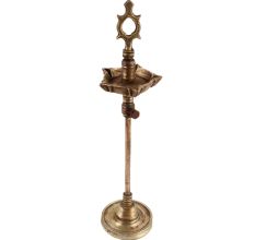 Old Brass Kuthu Villaku Oil Lamp
