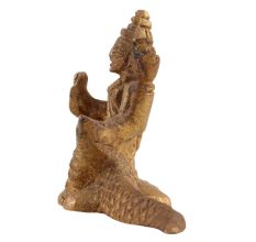Brass Statue Of Maa Ganga Sitting on Crocodile