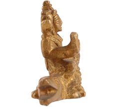 Brass Statue Of Maa Ganga Sitting on Crocodile