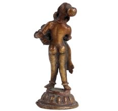 Brass Statue Of A Drummer In Antique Finish