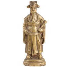 Brass Statue Of Lu Star Chinese God of Prosperity