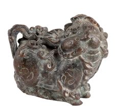 Feng Shui Brass Foo Dog Statue