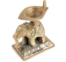 Brass Elephant Yanai Vilakku Oil Lamp
