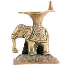 Brass Elephant Yanai Vilakku Oil Lamp