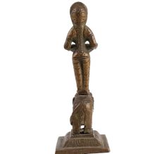 Brass Deep Lakshmi Oil Lamp on Elephant