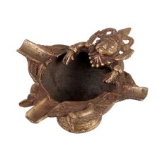 Tibetan India Brass AshtrayÂ God of Luck