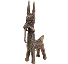 Dhokra Small Bankura Horse In Antique Brass