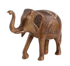 Brass Elephant Trunk UpÂ Statue