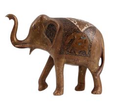 Brass Elephant Trunk UpÂ Statue