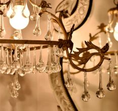 Clear Crystal Chandelier Drop Ornaments - Christmas Tree Ornaments - Set of 20