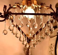 Clear Crystal Chandelier Drop Ornaments - Christmas Tree Ornaments - Set of 20