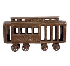 San Francisco Brass Cable Car with Moveable Wheels