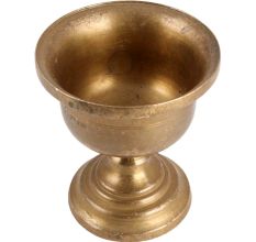 Brass Cup On Stand In Antique Brass Finish