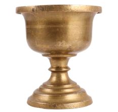 Brass Cup On Stand In Antique Brass Finish