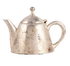 English Tea Pot in Brass and Silver Plated