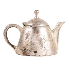 English Tea Pot in Brass and Silver Plated