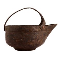 Brass Gravy Serving Dish Bowl With Forked Handle