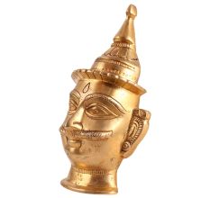 Golden Brass Muniswaran God Mukhavata Shiva Image