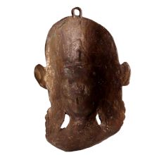 Brass Tibetan Guanyin Kwan-yin Goddess Head Wall Hanging