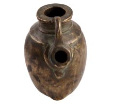 Rustic Brass Hookah Base Pot With Two Funnel