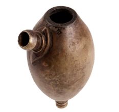 Oval Drop Brass HookahÂ Base Pot In Antique Finish