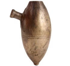 Old Islamic Brass Oval Drop Hand Hookah Base