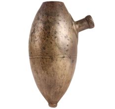 Old Islamic Brass Oval Drop Hand Hookah Base