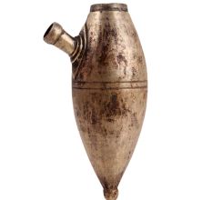North India Oblong Shaped Brass Hookah Base