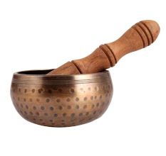 Brass Singing Bowl With Wooden MalletÂ for Meditation and Prayer