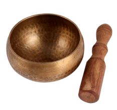 Brass Singing Bowl With Wooden Mallet For Yoga And Meditation