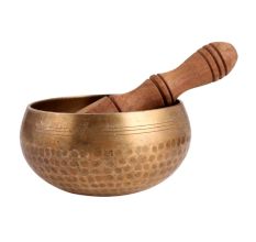 Brass Singing Bowl With Wooden Mallet For Yoga And Meditation