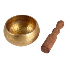 Brass Singing Bowl With Deep Sound With Wooden Mallet