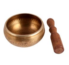 Traditional Tibetan Singing Bowl With Wooden Mallet