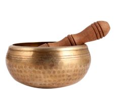 Traditional Tibetan Singing Bowl With Wooden Mallet
