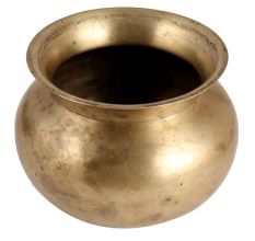 Golden Brass Round Rice Cooking Pot