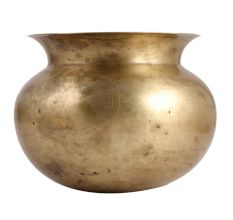 Golden Brass Round Rice Cooking Pot