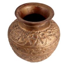 Embossed BrassÂ Kalash Pot ForÂ Pooja Ghar