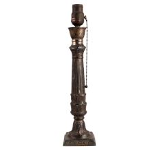 Pull Chain Brass Candlestick Pedestal Lamp