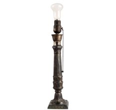 Pull Chain Brass Candlestick Pedestal Lamp