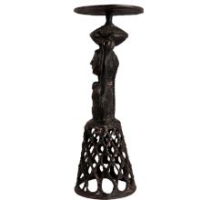 Tribal BrassÂ Woman Candle Holder In Net Design