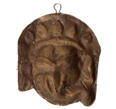 Tribal Brass Nepalese Ganesha Wall Hanging With Stones
